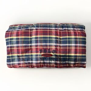 Ralph Lauren Polo Kelso Plaid Down Comforter Blue & Multi Embroidered 86 x 63"